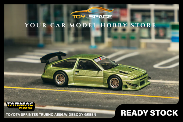 [TARMAC WORKS] 1:64 Toyota Sprinter Trueno AE86 Widebody Green