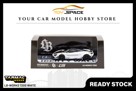 [TARMAC WORKS] 1:64 LB-Works 720S White - Toy Space Diecast Online Store Singapore