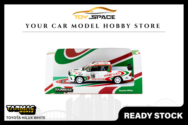 [TARMAC WORKS] 1:64 Toyota Hilux White - HOBBY64