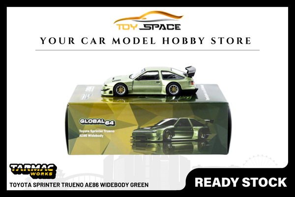 [TARMAC WORKS] 1:64 Toyota Sprinter Trueno AE86 Widebody Green