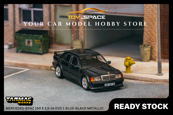 [TARMAC WORKS] 1:64 Mercedes-Benz 190 E 2.5-16 Evo 1 Blue-Black Metallic