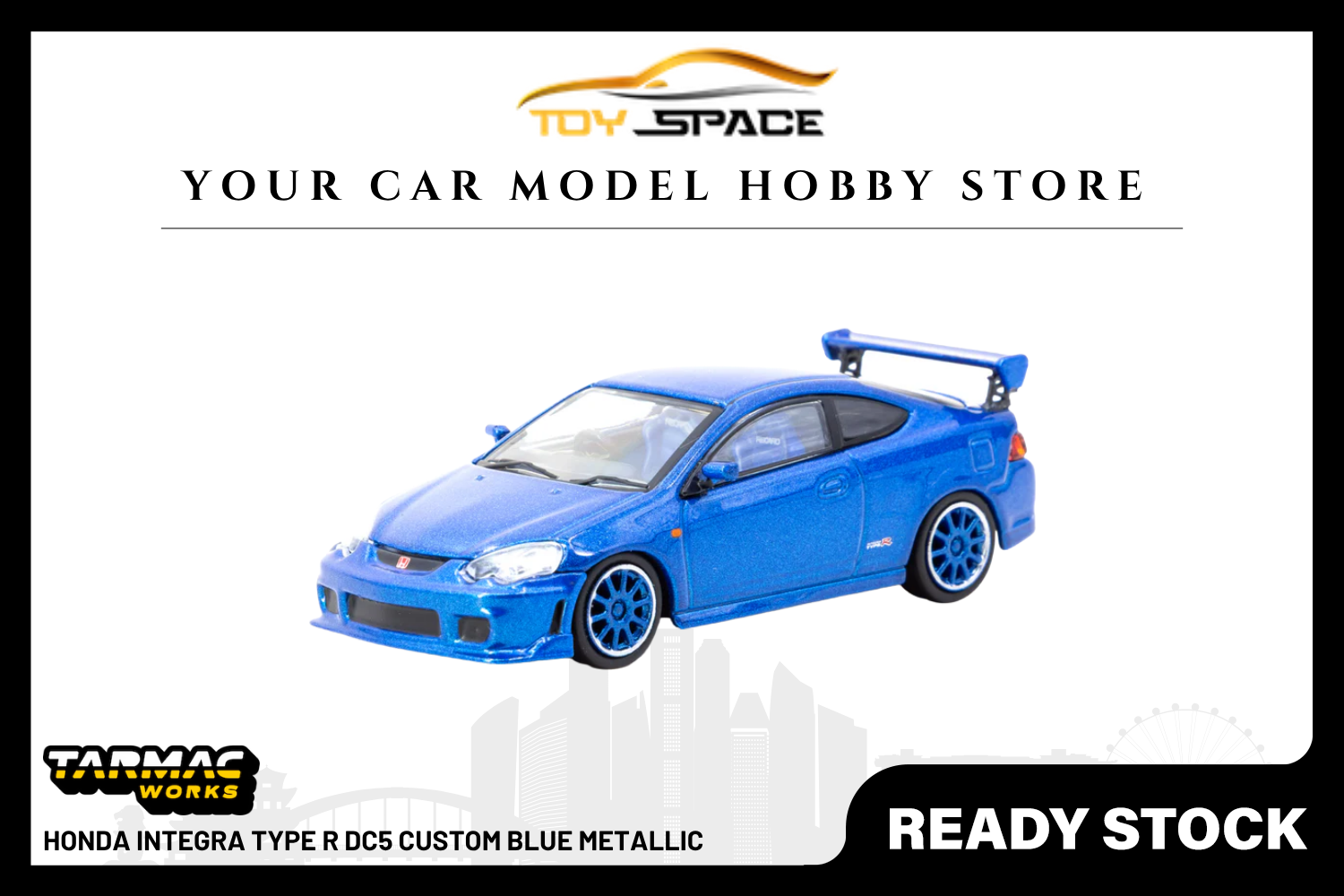 [TARMAC WORKS] 1:64 Honda Integra Type R DC5 Custom Blue Metallic