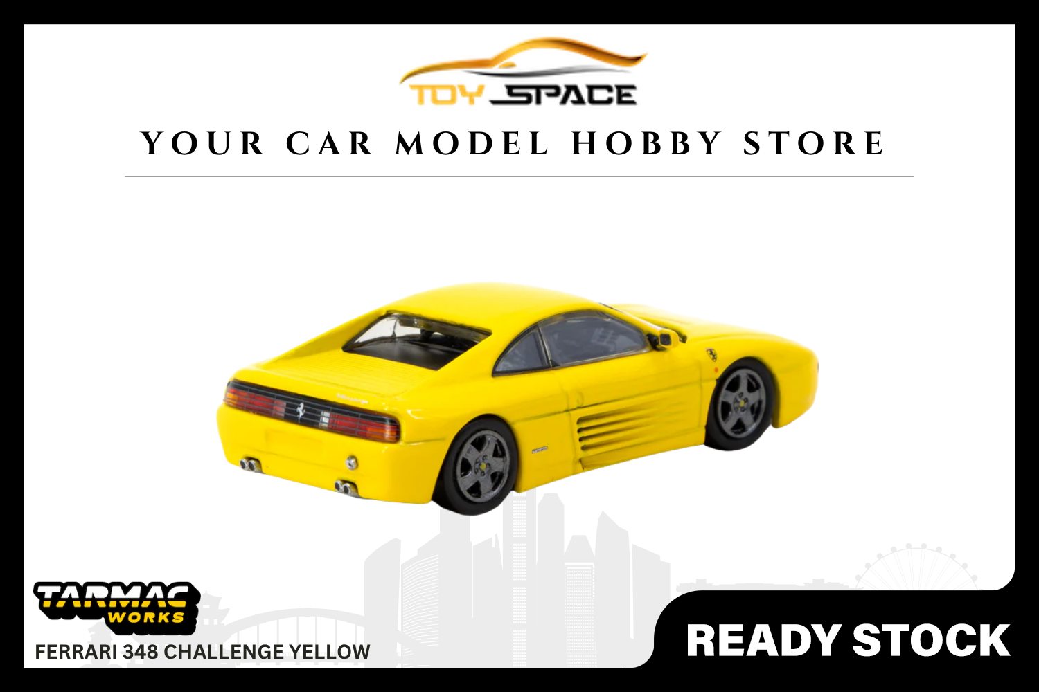 [TARMAC WORKS] 1:64 Ferrari 348 Challenge Yellow - HOBBY64