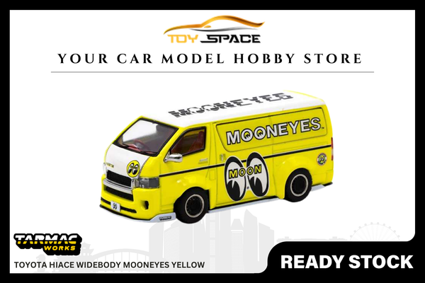 [TARMAC WORKS] 1:64 Toyota Hiace Widebody Mooneyes Yellow