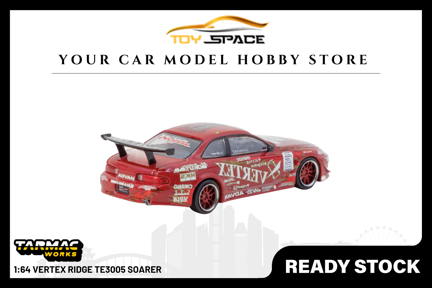 [TARMAC WORKS] 1:64 Vertex Ridge TE3005 Soarer - Toy Space Diecast Online Store Singapore