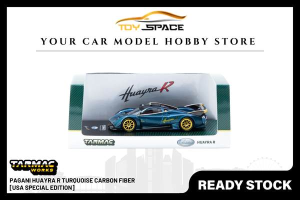 [TARMAC WORKS] 1:64 Pagani Huayra R Turquoise Carbon Fiber [USA Special Edition]