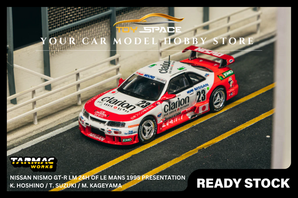 [TARMAC WORKS] 1:64 Nissan Nismo GT-R LM 24h of Le Mans 1995 Presentation K. Hoshino / T. Suzuki / M. Kageyama - HOBBY64