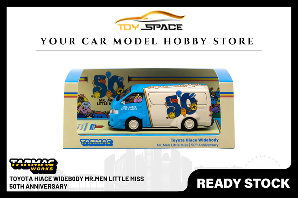 [TARMAC WORKS] 1:64 Toyota Hiace Widebody Mr.Men Little Miss 50th Anniversary