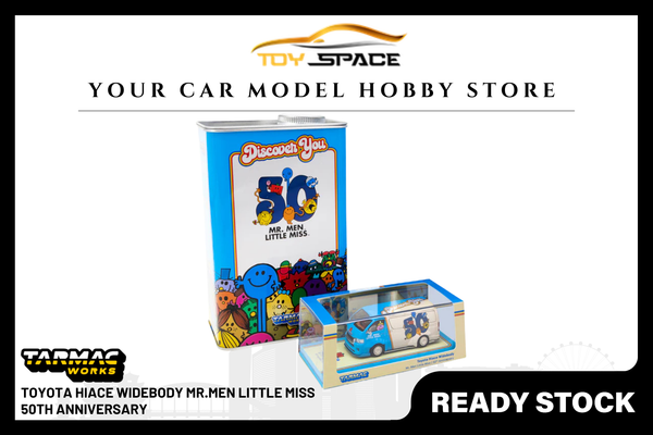 [TARMAC WORKS] 1:64 Toyota Hiace Widebody Mr.Men Little Miss 50th Anniversary