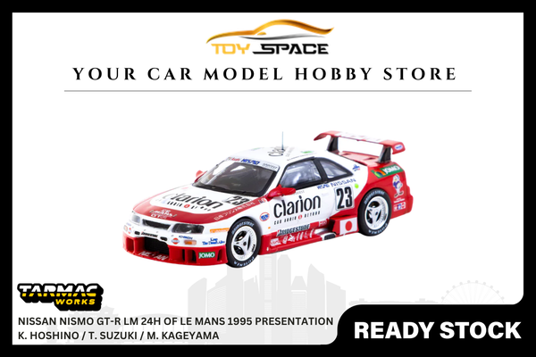[TARMAC WORKS] 1:64 Nissan Nismo GT-R LM 24h of Le Mans 1995 Presentation K. Hoshino / T. Suzuki / M. Kageyama - HOBBY64