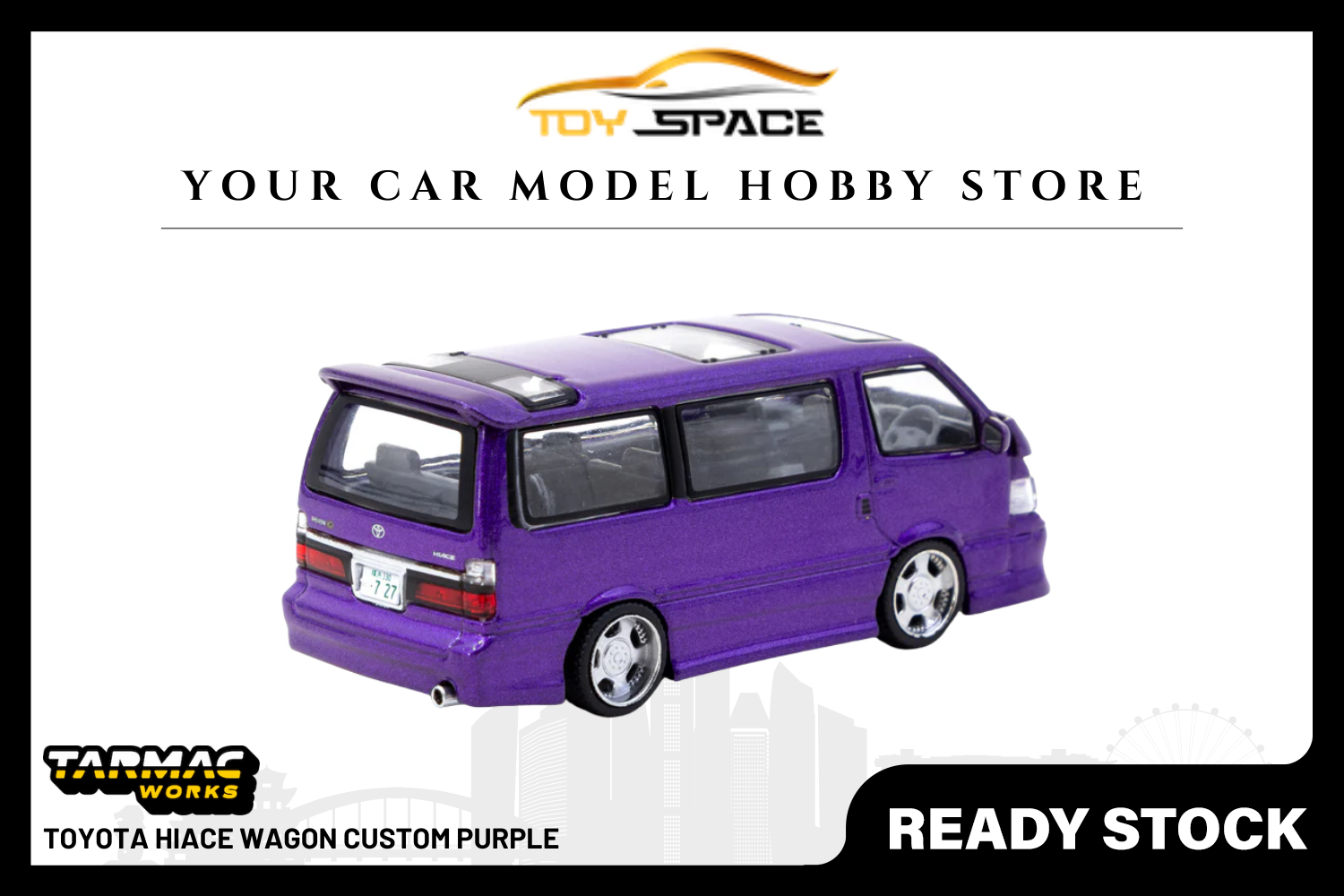 [TARMAC WORKS] 1:64 Toyota Hiace Wagon Custom Purple
