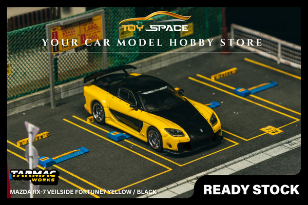 [TARMAC WORKS] 1:64 Mazda RX-7 VeilSide Fortune7 Yellow / Black