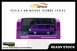 [TARMAC WORKS] 1:64 Toyota Hiace Wagon Custom Purple - Toy Space Diecast Online Store Singapore