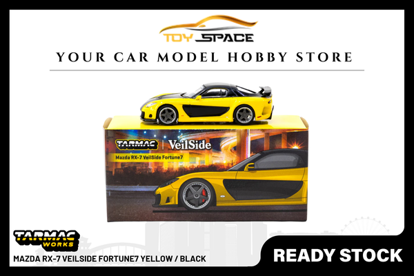 [TARMAC WORKS] 1:64 Mazda RX-7 VeilSide Fortune7 Yellow / Black