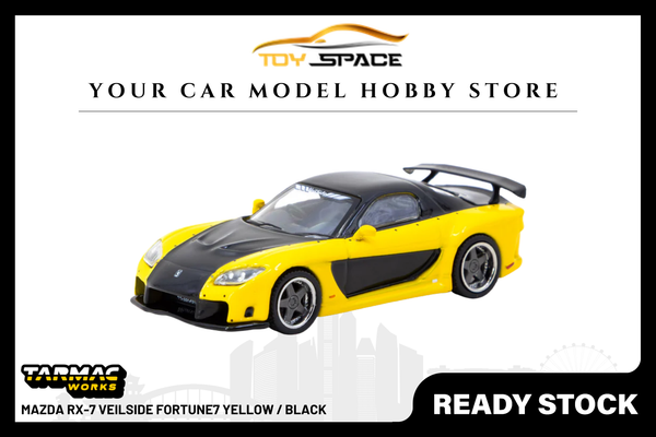 [TARMAC WORKS] 1:64 Mazda RX-7 VeilSide Fortune7 Yellow / Black