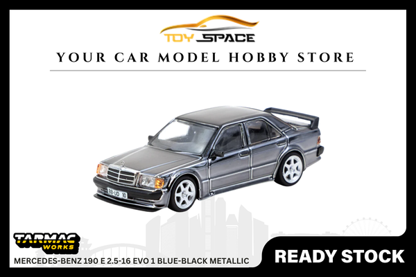 [TARMAC WORKS] 1:64 Mercedes-Benz 190 E 2.5-16 Evo 1 Blue-Black Metallic
