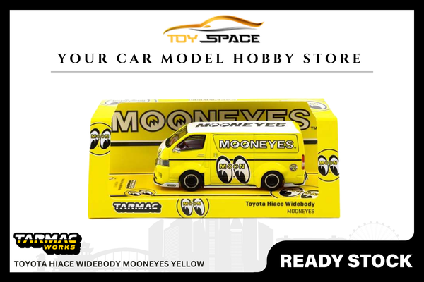 [TARMAC WORKS] 1:64 Toyota Hiace Widebody Mooneyes Yellow