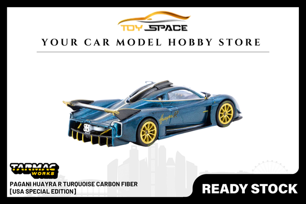 [TARMAC WORKS] 1:64 Pagani Huayra R Turquoise Carbon Fiber [USA Special Edition]