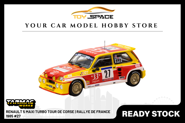 [TARMAC WORKS] 1:64 Renault 5 Maxi Turbo Tour De Corse | Rallye De France 1985 #27