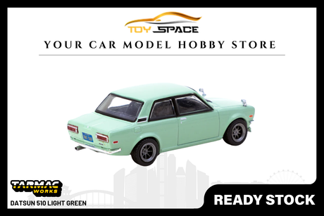 [TARMAC WORKS] 1:64 Datsun 510 Light Green - Toy Space Diecast Online Store Singapore