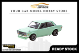 [TARMAC WORKS] 1:64 Datsun 510 Light Green - Toy Space Diecast Online Store Singapore