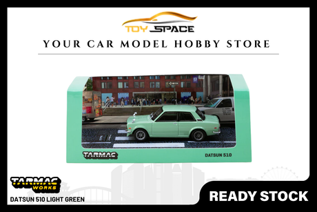 [TARMAC WORKS] 1:64 Datsun 510 Light Green - Toy Space Diecast Online Store Singapore