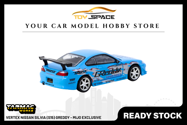 [TARMAC WORKS] 1:64 VERTEX Nissan Silvia (S15) GReddy - Mijo Exclusive
