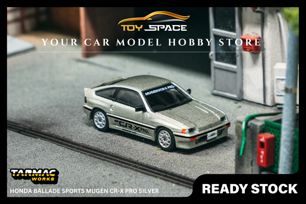 [TARMAC WORKS] 1:64 Honda Ballade Sports MUGEN CR-X PRO Silver