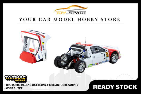[TARMAC WORKS] 1:64 Ford RS200 Rallye Catalunya 1986 Antonio Zanini / Josep Autet