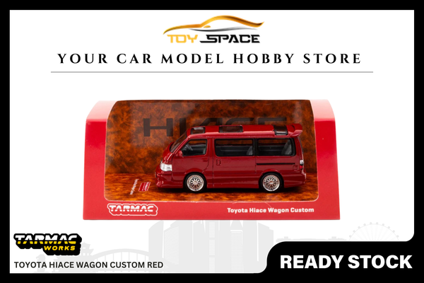 [TARMAC WORKS] 1:64 Toyota Hiace Wagon Custom Red