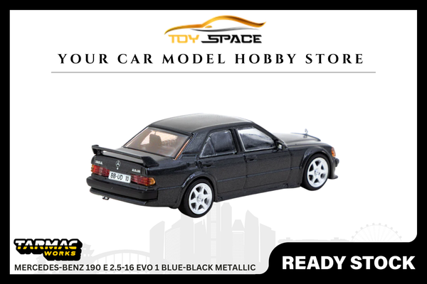 [TARMAC WORKS] 1:64 Mercedes-Benz 190 E 2.5-16 Evo 1 Blue-Black Metallic