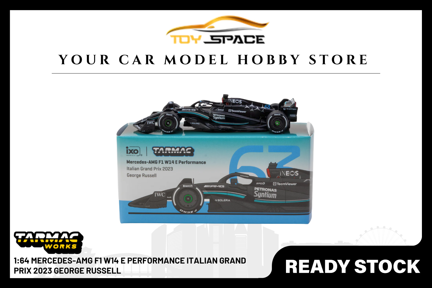 [TARMAC WORKS] 1:64 Mercedes-AMG F1 W14 E Performance Italian Grand Prix 2023 George Russell