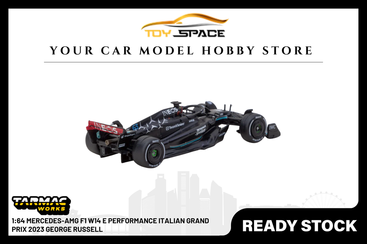 [TARMAC WORKS] 1:64 Mercedes-AMG F1 W14 E Performance Italian Grand Prix 2023 George Russell - Toy Space Diecast Online Store Singapore