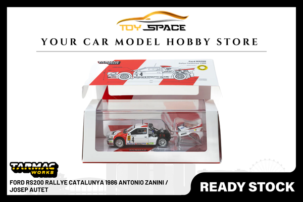 [TARMAC WORKS] 1:64 Ford RS200 Rallye Catalunya 1986 Antonio Zanini / Josep Autet