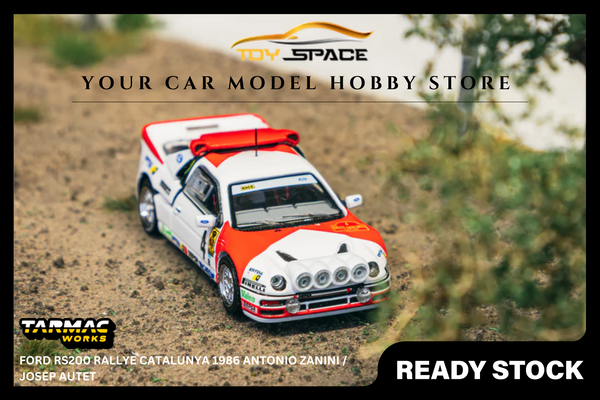 [TARMAC WORKS] 1:64 Ford RS200 Rallye Catalunya 1986 Antonio Zanini / Josep Autet