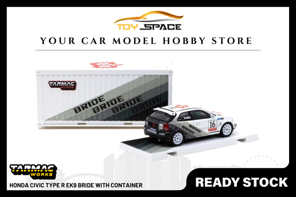 [TARMAC WORKS] 1:64 Honda Civic Type R EK9 Bride With Container