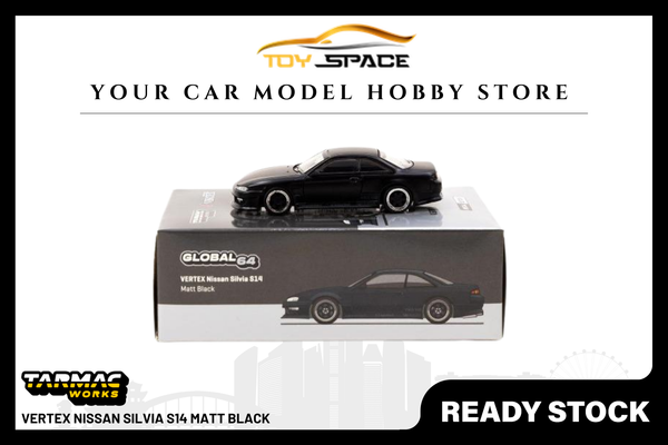 [TARMAC WORKS] 1:64 VERTEX Nissan Silvia S14 Matt Black