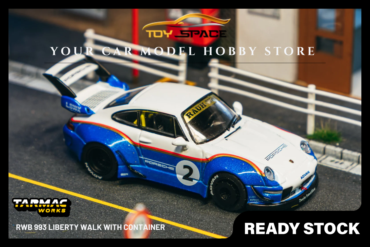 [TARMAC WORKS] 1:64 RWB 993 Liberty Walk with Container