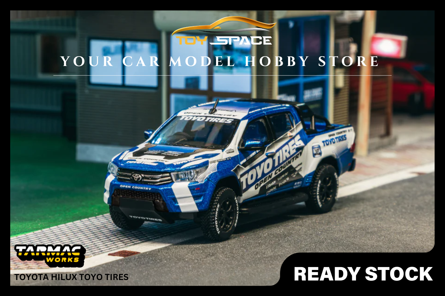 [TARMAC WORKS] 1:64 Toyota Hilux Toyo Tires - HOBBY64