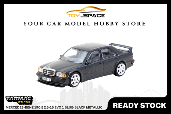 [TARMAC WORKS] 1:64 Mercedes-Benz 190 E 2.5-16 Evo 1 Blue-Black Metallic