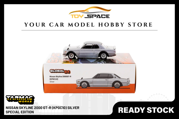 [TARMAC WORKS] 1:64 Nissan Skyline 2000 GT-R (KPGC10) Silver - Special Edition