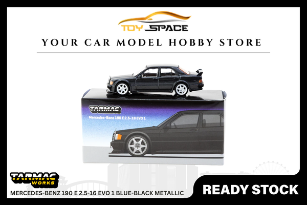 [TARMAC WORKS] 1:64 Mercedes-Benz 190 E 2.5-16 Evo 1 Blue-Black Metallic