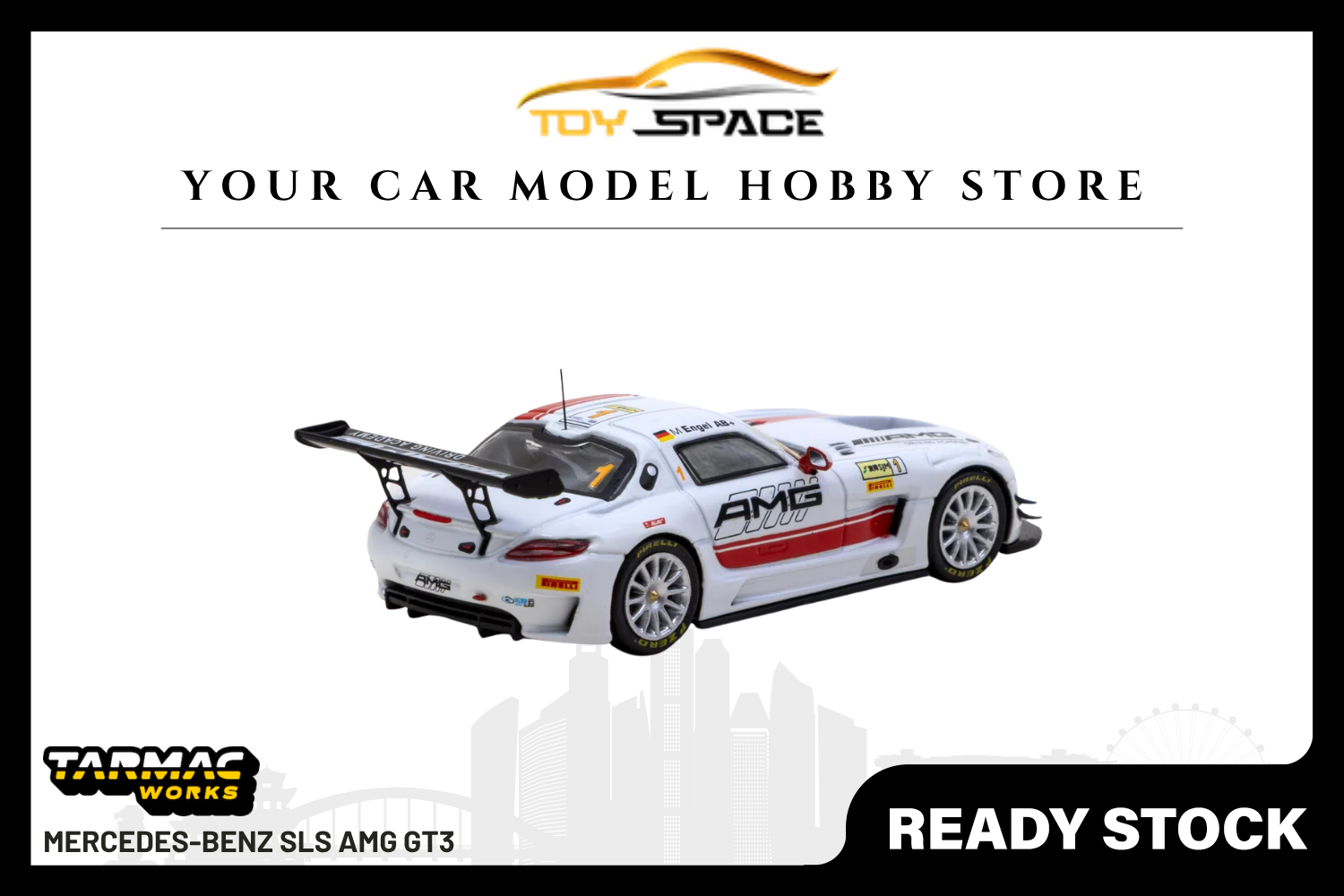 [TARMAC WORKS] 1:64 Mercedes-Benz SLS AMG GT3 Macau GT Cup - FIA GT World Cup 2015 Winner Maro Engel