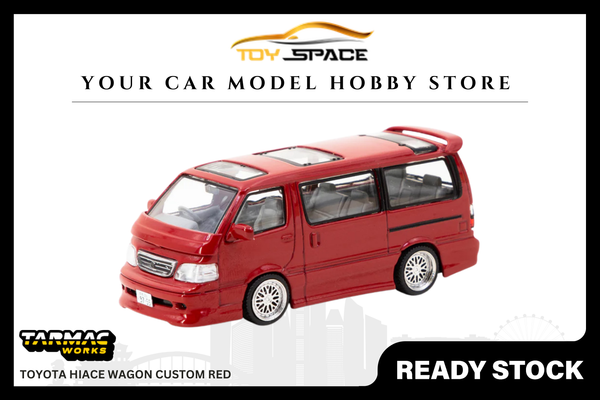 [TARMAC WORKS] 1:64 Toyota Hiace Wagon Custom Red