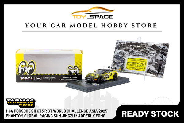 [TARMAC WORKS] 1:64 Porsche 911 GT3 R GT World Challenge Asia 2025 Phantom Global Racing Sun Jingzu / Adderly Fong