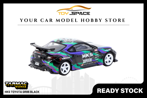 [TARMAC WORKS] 1:64 HKS Toyota GR86 Black