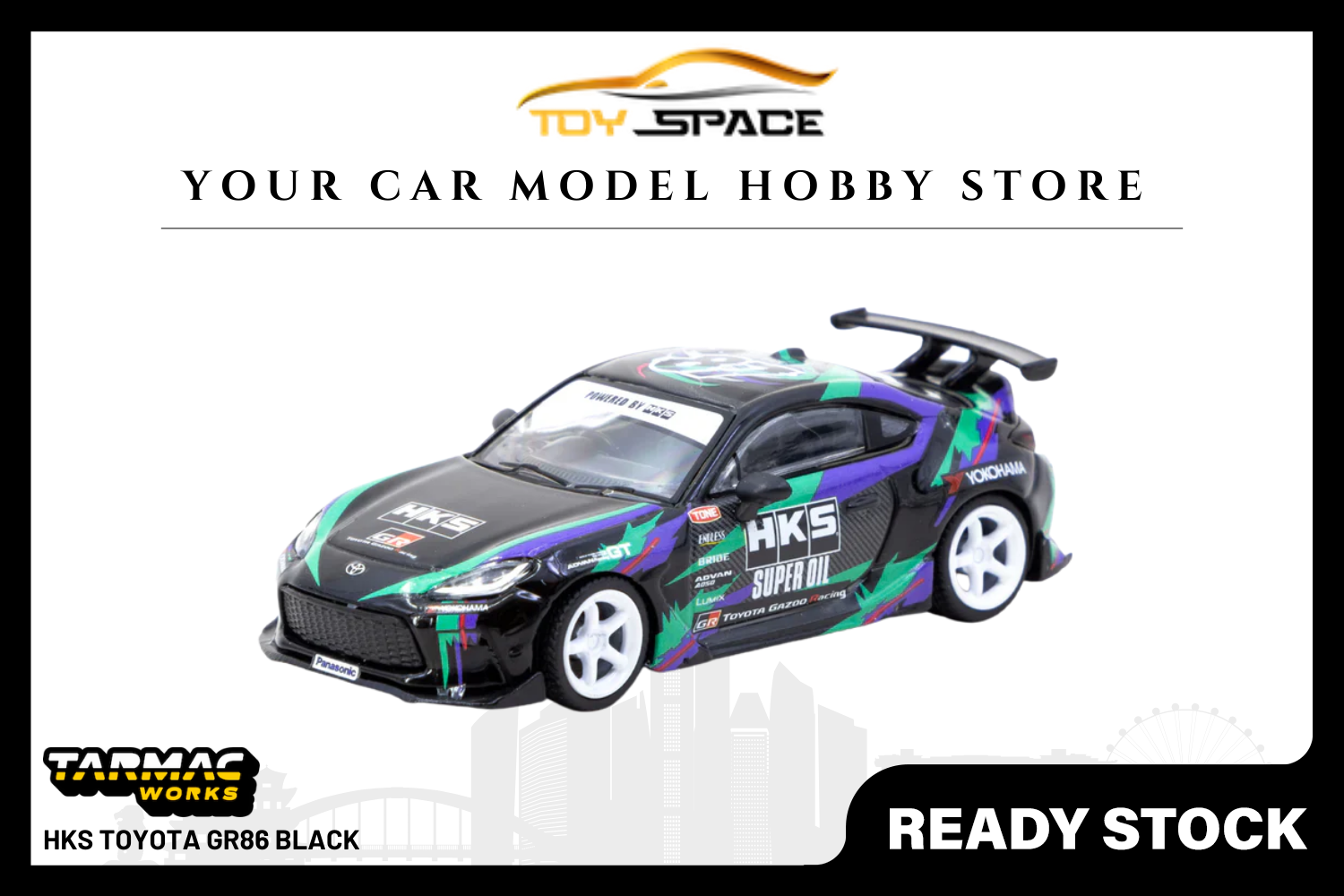 [TARMAC WORKS] 1:64 HKS Toyota GR86 Black