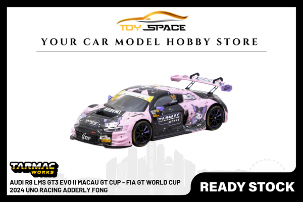 [TARMAC WORKS] 1:64 Audi R8 LMS GT3 Evo II Macau GT Cup - FIA GT World Cup 2024 Uno Racing Adderly Fong