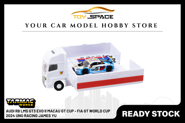 [TARMAC WORKS] 1:64 Audi R8 LMS GT3 Evo II Macau GT Cup - FIA GT World Cup 2024 Uno Racing James Yu
