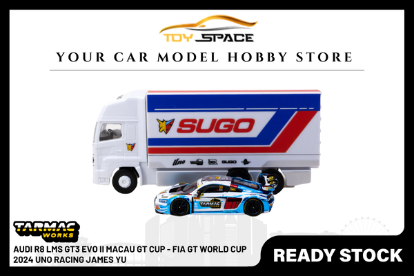 [TARMAC WORKS] 1:64 Audi R8 LMS GT3 Evo II Macau GT Cup - FIA GT World Cup 2024 Uno Racing James Yu